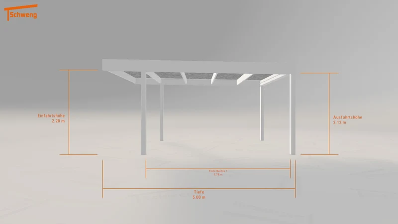 #DE Schweng Flachdachcarport C600 (ID w37yyj)