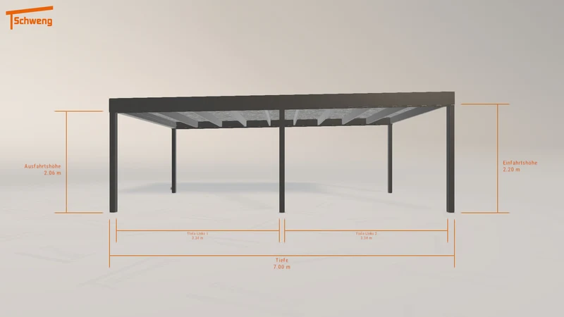 #DE Schweng Flachdachcarport C600 (ID 42zj9d) #MTG