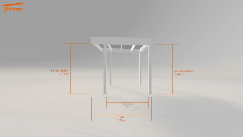 #DE Schweng Flachdachcarport C600+ (ID zbj5md)