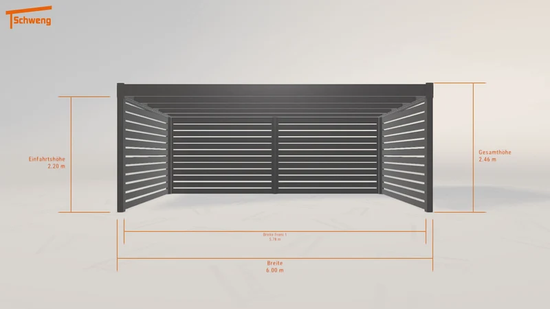 #DE Schweng Flachdachcarport C600 (ID 2qjw4w)
