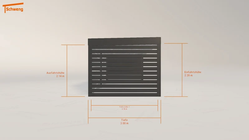 #DE Schweng Flachdachcarport C600 (ID 2qjw4w)