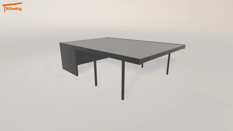 #DE Schweng Flachdachcarport C600+ (ID mj5vdz)