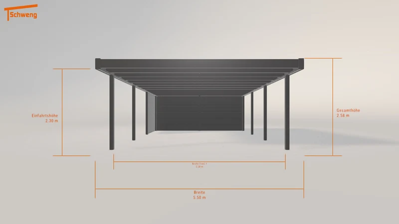 #DE Schweng Flachdachcarport C600+ (ID mj5vdz)