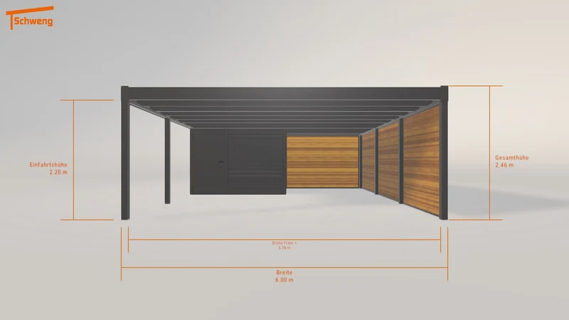 #DE Schweng Flachdachcarport C600+ (ID 2qj9ng) #MTG