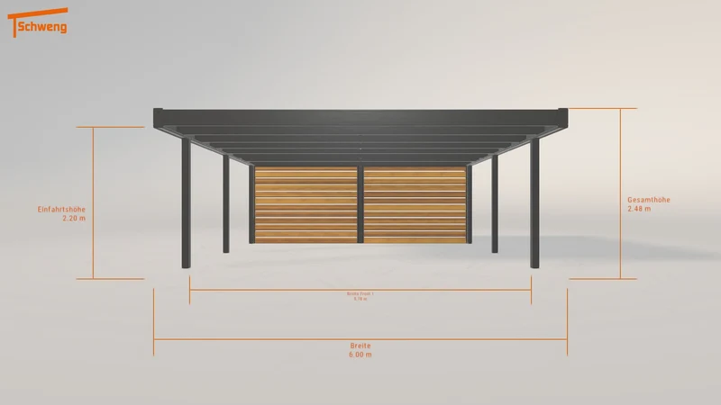 #DE Schweng Flachdachcarport C600 (ID 5mnryz) #MTG