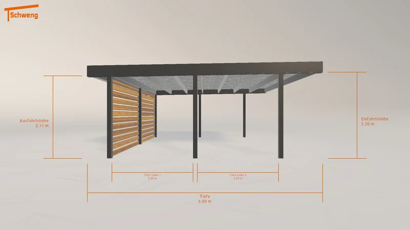 #DE Schweng Flachdachcarport C600 (ID 5mnryz) #MTG
