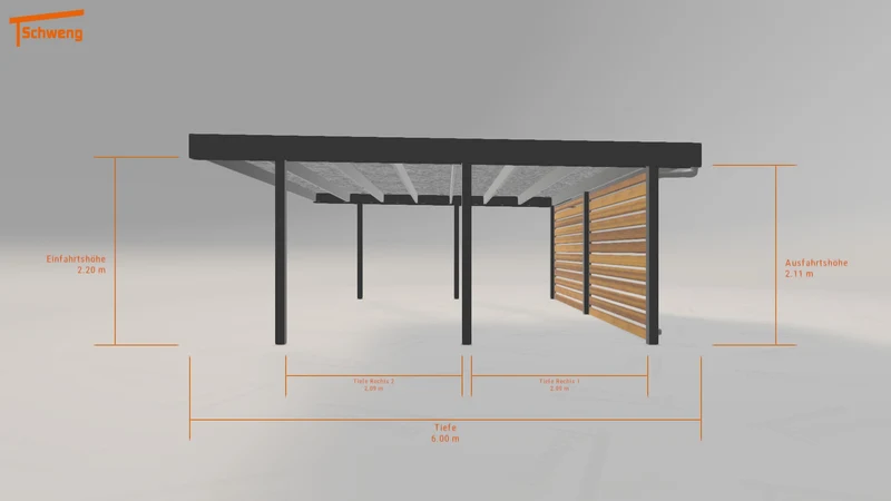 #DE Schweng Flachdachcarport C600 (ID 5mnryz) #MTG