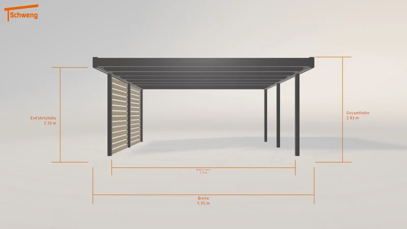 #DE Schweng Flachdachcarport C600+ (ID k294qy)