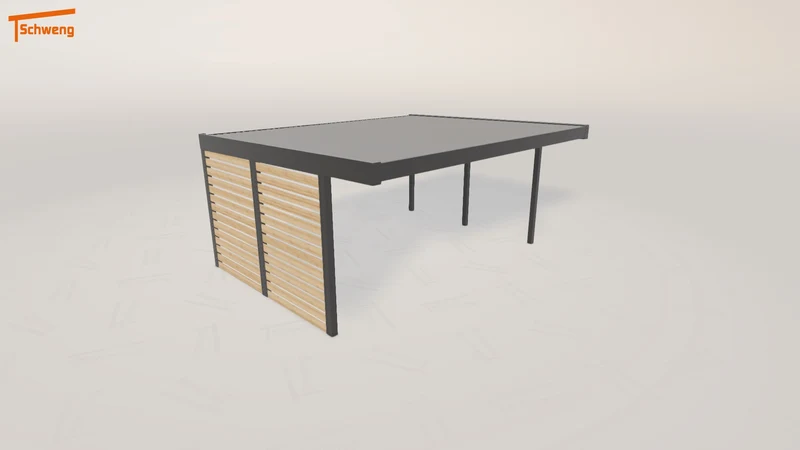 #DE Schweng Flachdachcarport C600+ (ID n57yd3)