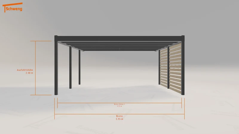 #DE Schweng Flachdachcarport C600+ (ID v45mjp)