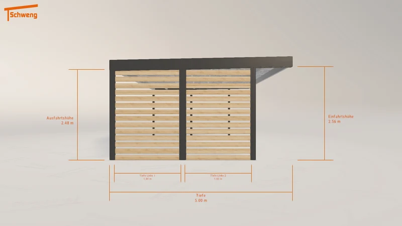 #DE Schweng Flachdachcarport C600+ (ID v45mjp)