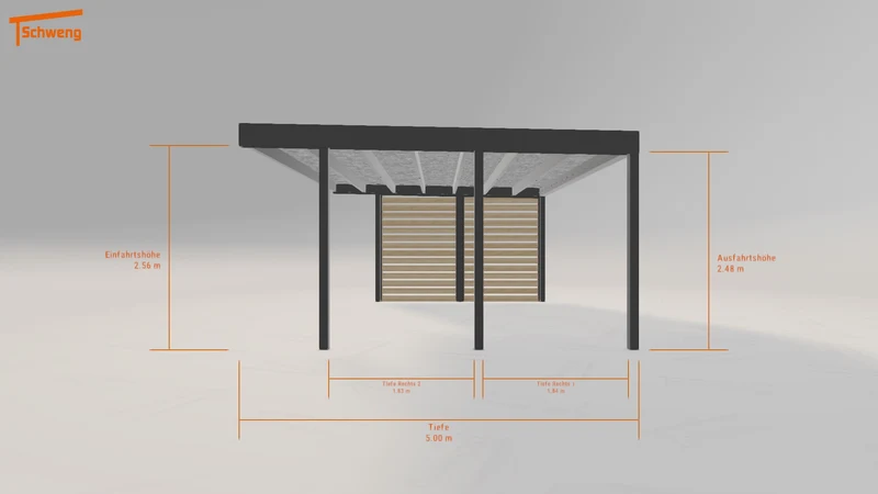 #DE Schweng Flachdachcarport C600+ (ID v45mjp)