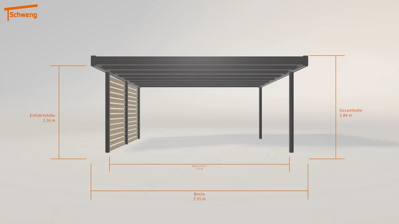 #DE Schweng Flachdachcarport C600+ (ID w37b24)