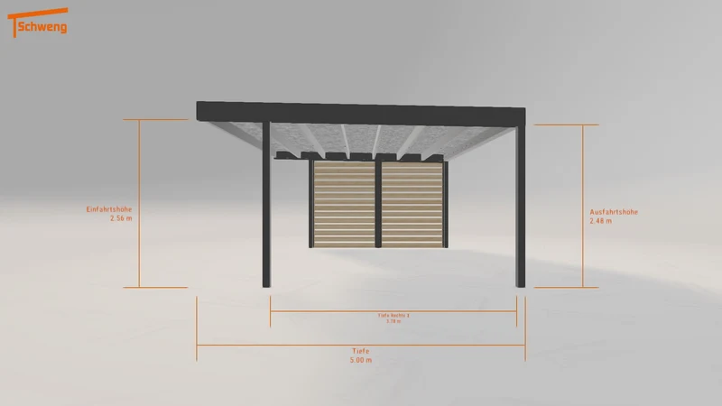 #DE Schweng Flachdachcarport C600+ (ID w37b24)