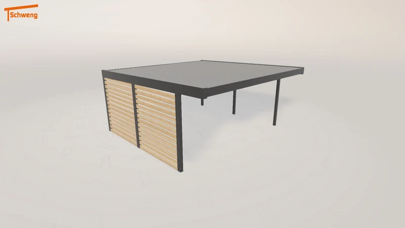#DE Schweng Flachdachcarport C600+ (ID jjz4p7)