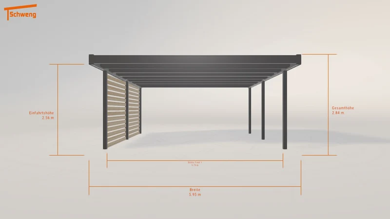 #DE Schweng Flachdachcarport C600+ (ID jjz4p7)