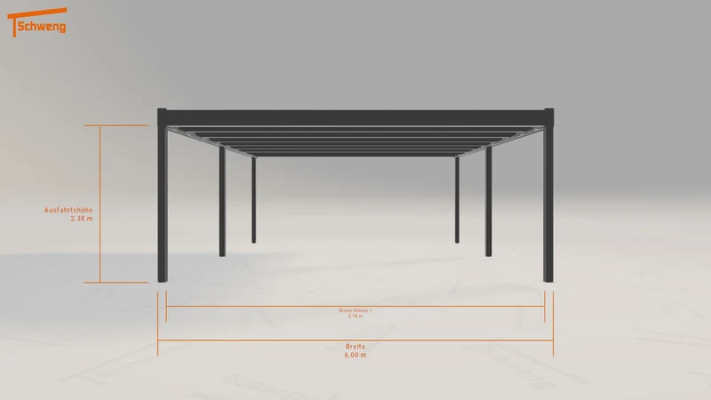 #DE Schweng Flachdachcarport C600+ (ID 5mn993)