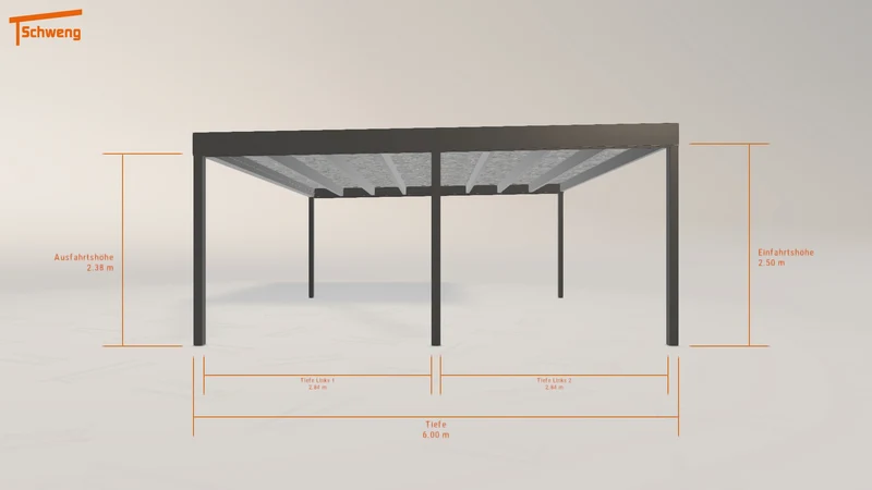 #DE Schweng Flachdachcarport C600+ (ID 5mn993)