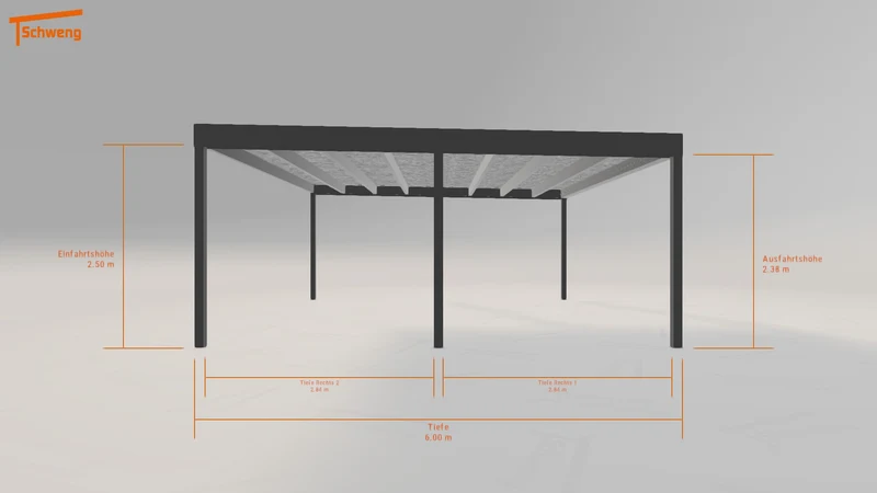 #DE Schweng Flachdachcarport C600+ (ID 5mn993)