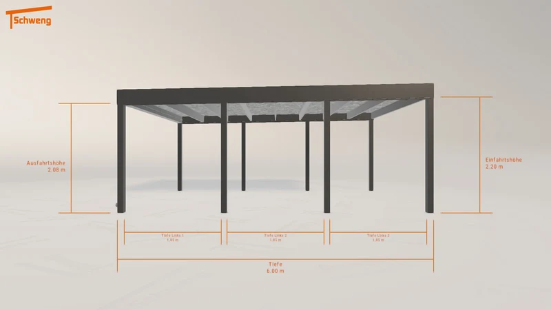 #CH Schweng Flachdachcarport C600 (ID n57434)