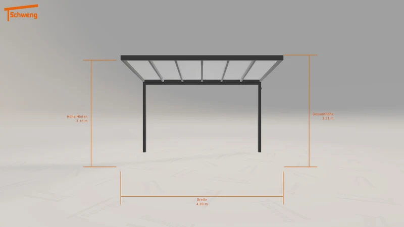 #DE Schweng Terrassenüberdachung S350 (ID v459dr)