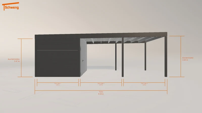 #DE Schweng Flachdachcarport C600 (ID x7xqp3)