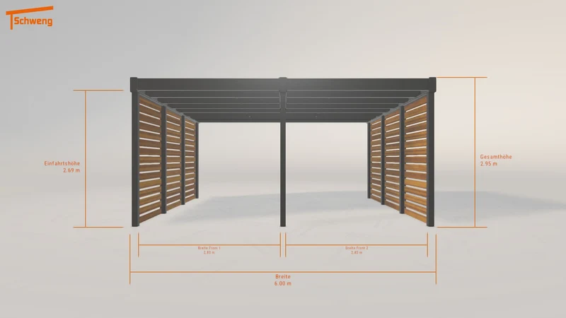 #DE Schweng Flachdachcarport C600+ (ID pb84py)