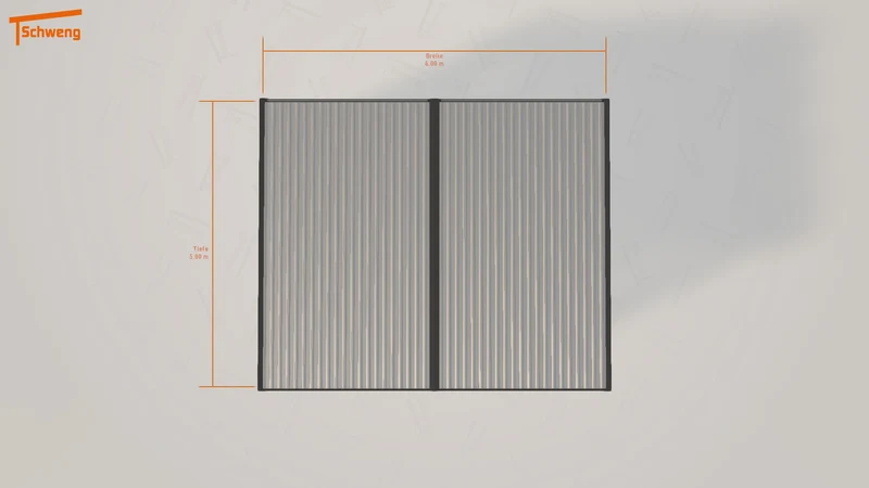 #DE Schweng Flachdachcarport C600+ (ID pb84py)