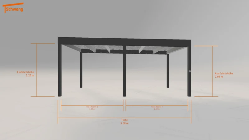 #DE Schweng Flachdachcarport C600 (ID 42zpq8) #MTG