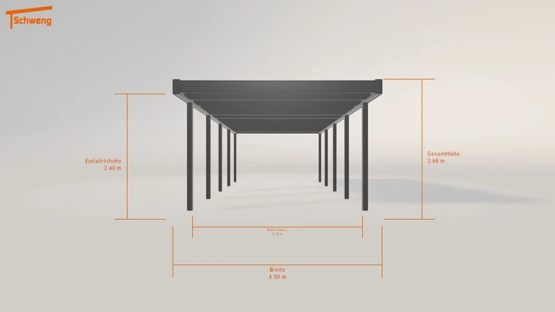 #DE Schweng Flachdachcarport C600 (ID 9wnbng)