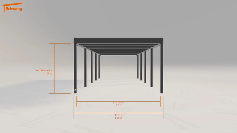 #DE Schweng Flachdachcarport C600 (ID 9wnbng)