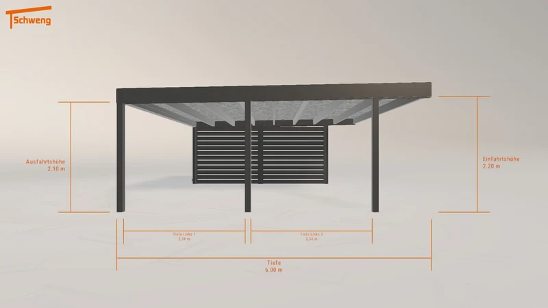 #DE Schweng Flachdachcarport C600+ (ID k29mp5)