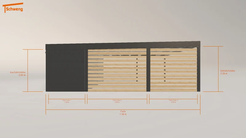 #DE Schweng Flachdachcarport C600 (ID qdj5r7) #MTG