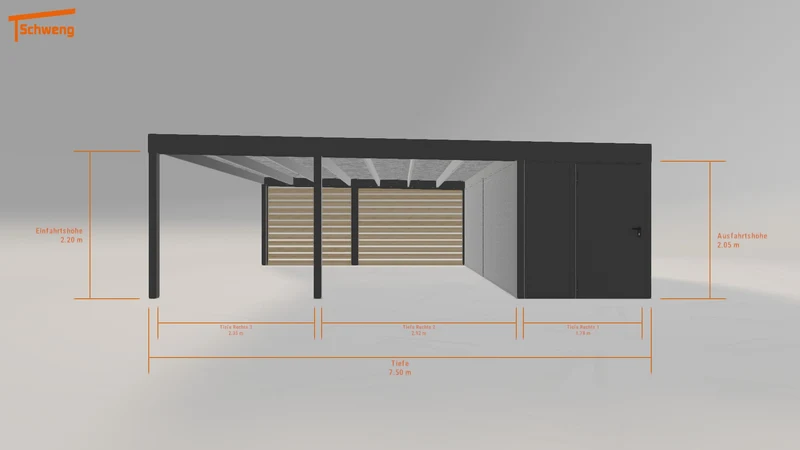 #DE Schweng Flachdachcarport C600 (ID qdj5r7) #MTG