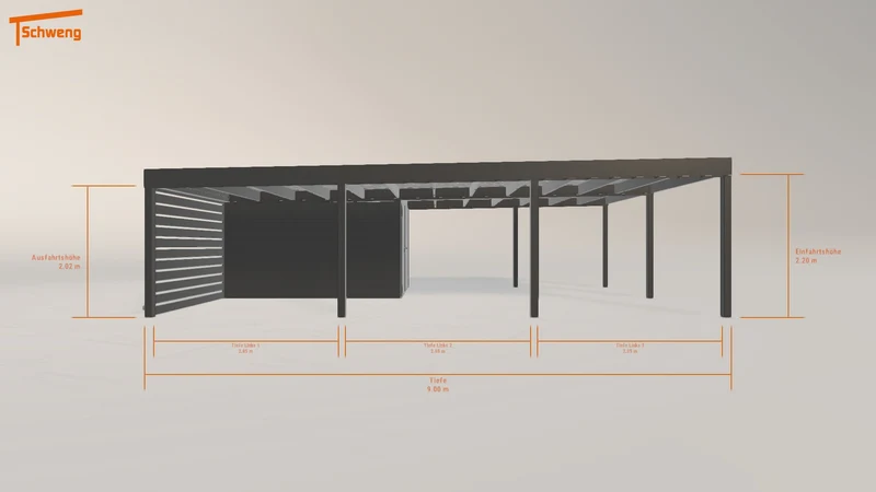 #DE Schweng Flachdachcarport C600 (ID k29vxz) #MTG