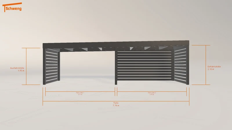 #DE Schweng Flachdachcarport C600 (ID 9wn43q) #MTG