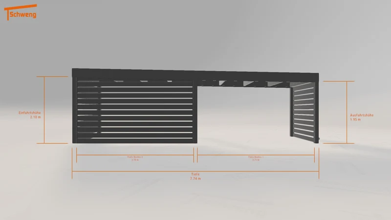 #DE Schweng Flachdachcarport C600 (ID 9wn43q) #MTG