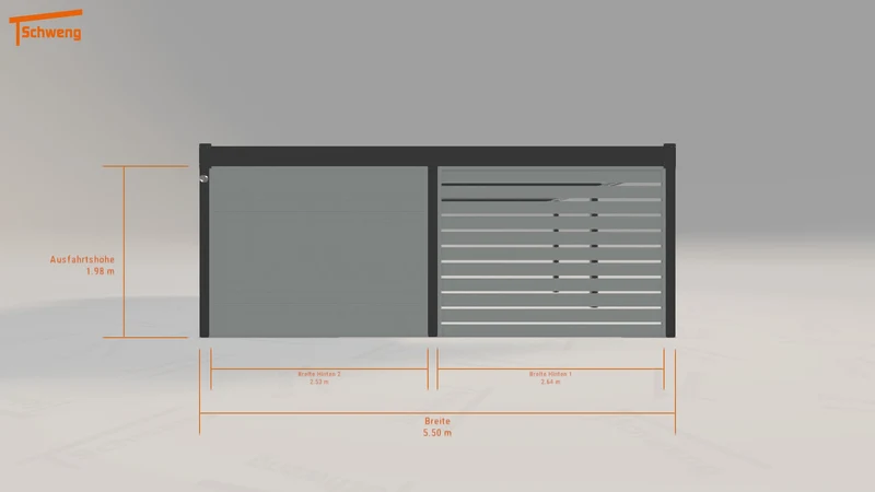 #DE Schweng Flachdachcarport C600 (ID dv5m9m)