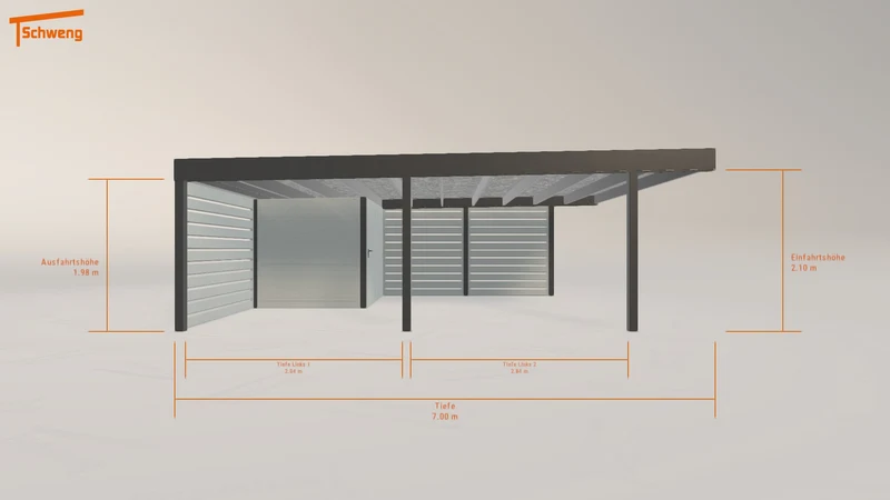 #DE Schweng Flachdachcarport C600 (ID dv5m9m)