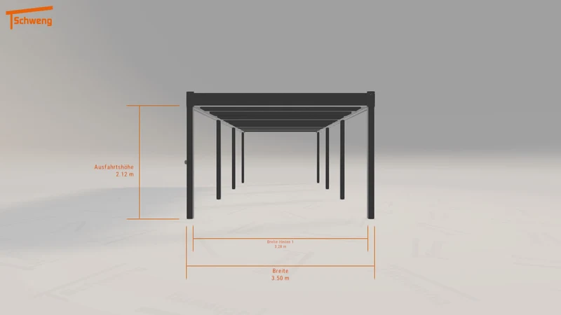#DE Schweng Flachdachcarport C600 (ID 77q525)