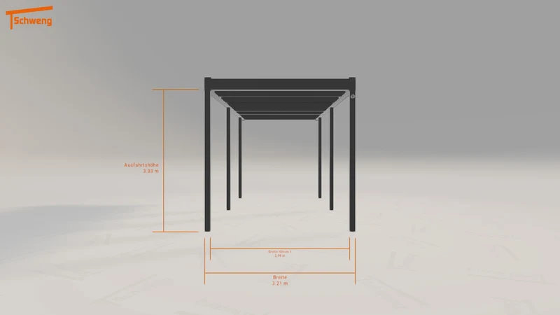 #DE Schweng Flachdachcarport C600 (ID 42zp38)