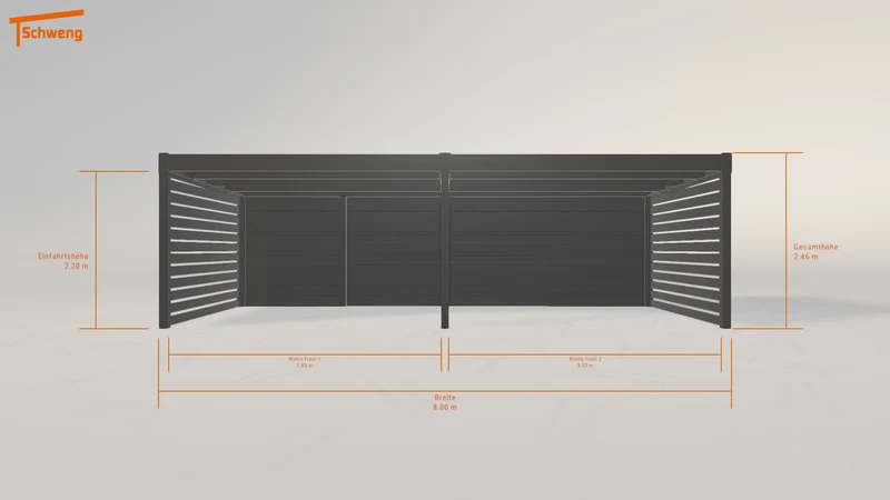 #DE Schweng Flachdachcarport C600 (ID qdjm7p) #MTG