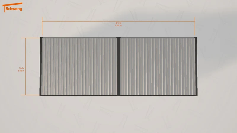 #DE Schweng Flachdachcarport C600 (ID qdjm7p) #MTG