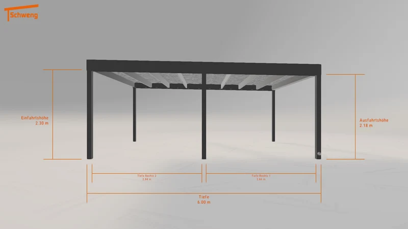 #DE Schweng Flachdachcarport C600 (ID zbj4yy)