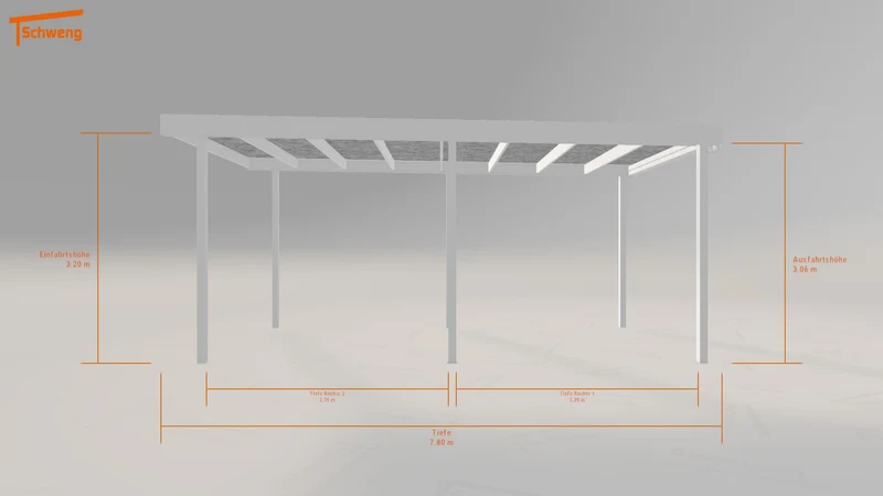 #DE Schweng Flachdachcarport C600 (ID x7x3gn)