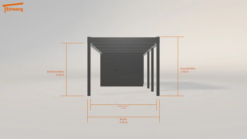 #DE Schweng Flachdachcarport C600 (ID 5mndvd)
