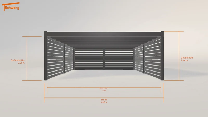 #DE Schweng Flachdachcarport C600 (ID qdjnz8)