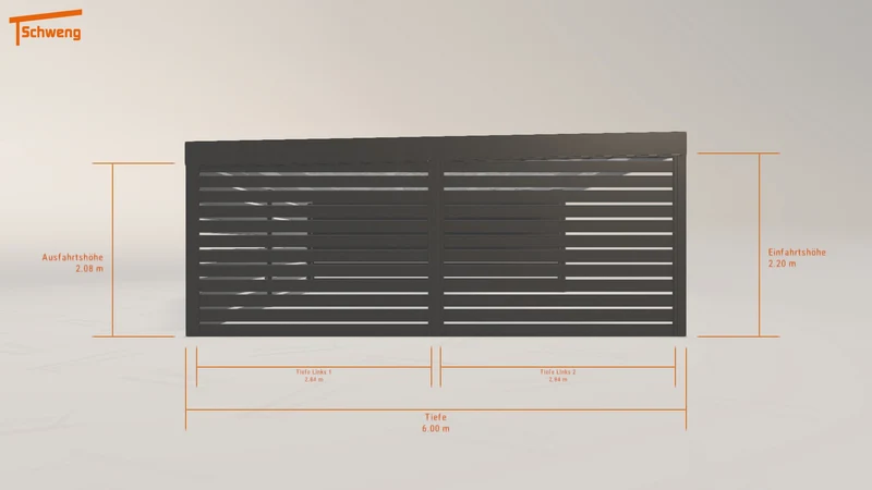 #DE Schweng Flachdachcarport C600 (ID qdjnz8)