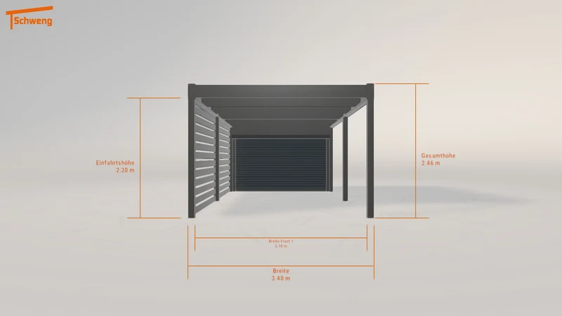 #DE Schweng Flachdachcarport C600 (ID 2qjwdv)