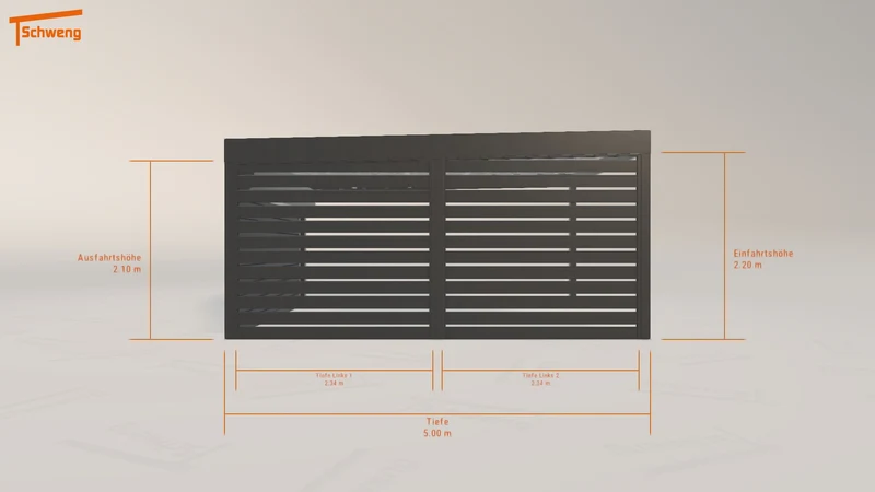 #DE Schweng Flachdachcarport C600 (ID 2qjwdv)
